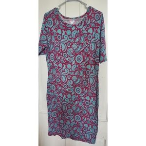 LuLaRoe Julia Floral Dress Size Large